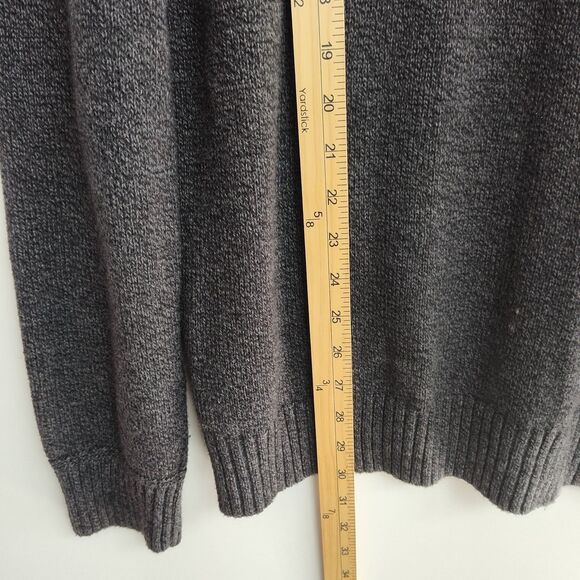 American Eagle 1/4-Button Sweater Men's M Gray Pullover Seriously Soft Long Slvs - Picture 5 of 8
